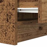 vidaXL Table de chevet avec 2 tiroirs vieux bois 38x34x80 cm
