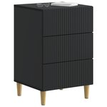 vidaXL Cabinet de chevet Noir 43 x 41 x 66 5 cm Bois d'ingénierie