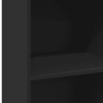 vidaXL Buffet haut noir 50x41x124 cm bois d'ingénierie