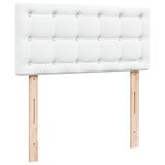 vidaXL Sommier à lattes de lit avec matelas Blanc 90x200 cm Similicuir