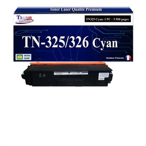 T3AZUR - Toner compatible avec Brother TN326 pour Brother DCP-L8400CDN  DCP-L8450CDW  Cyan