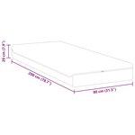 vidaXL Matelas Blanc et Gris 80 x 200 cm Ressort ensaché