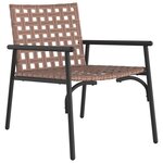 vidaXL Chaise de jardin 2 Pièces Marron 78 x 55 5 x 75 5 cm polyrotin