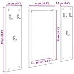vidaXL Porte-manteau mural chêne artisanal 96 x 1 5 x 90 cm