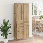 vidaXL Haut Armoire avec tiroir Chêne artisanal 69 5 x 34 x 180 cm
