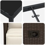 vidaXL Ensemble de 4 Marron Rattan PE Sofa Simple