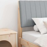 vidaXL Tête de lit capitonnée Gris clair 100 cm Pin massif