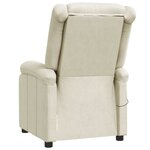 vidaXL Fauteuil de massage blanc crème similicuir
