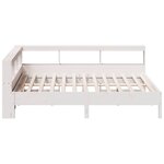 vidaXL Lit bibliothèque sans matelas blanc 150x200 cm bois pin massif