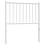 vidaXL Tête de lit de remplacement métal blanc 75 cm