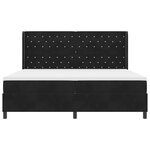 vidaXL Lit à Ressorts avec Matelas LED Noir 200 x 200 cm Velours