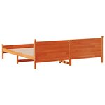 vidaXL Cadre de lit sans matelas cire marron 200x200cm bois pin massif