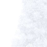 Vidaxl sapin de noël artificiel moitié led et support blanc 180 cm pvc