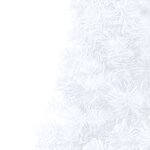 vidaXL Sapin de Noël artificiel pré-éclairé moitié/support blanc 180cm