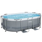 Best Way Ensemble de Piscine Gris 305 x 200 x 84 cm Acier