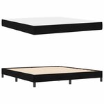 vidaXL Lit à ressorts avec matelas Noir 180 x 200 cm tissu