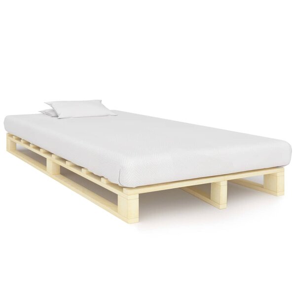 vidaXL Cadre de lit de palette Bois de pin massif 120 x 200 cm