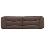 vidaXL Coussin de tête de lit Hvar marron 180 cm similicuir