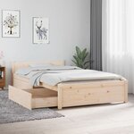vidaXL Cadre de lit avec tiroirs 90x190 cm Simple