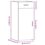 vidaXL Buffet sonoma gris 40x42 5x93 cm bois d'ingénierie