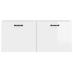 vidaXL Armoire murale blanc brillant 80x36 5x35 cm bois d'ingénierie