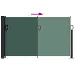 vidaXL Auvent latéral rétractable vert foncé 120x500 cm