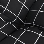 vidaXL Coussin de palette motif à carreaux noir 70x70x12 cm tissu