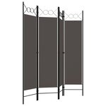 vidaXL Cloison de séparation 4 panneaux Anthracite 160 x 180 cm