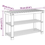 vidaXL Étagère à chaussures 2 en 1 et dessus banc Bois de sapin massif