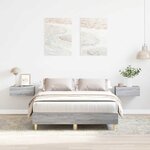 vidaXL Cadre de lit sans matelas sonoma gris 120x200cm bois ingénierie