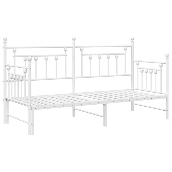 Lit daybed vidaXL avec tiroir blanc 80x200 cm en acier