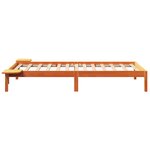 vidaXL Cadre de lit avec tables de chevet Marron Marron cire
