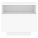 vidaXL Table de chevet avec lumières LED blanc 40x39x37 cm