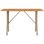vidaXL Canapé de jardin 3 places coussins table beige résine tressée