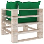 vidaXL Salon palette de jardin 5 Pièces avec coussins bois de pin