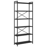vidaXL Bibliothèque Chêne noir 80 x 30 x 188 cm Bois d'ingénierie