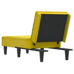 vidaXL Chaise longue jaune velours