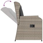 vidaXL Banc de jardin 2 Pièces Gris clair polyrotin