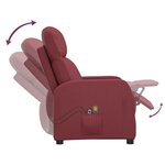 vidaXL Fauteuil de massage électrique Rouge bordeaux Similicuir