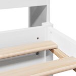 vidaXL Lit bibliothèque sans matelas blanc 75x190cm bois de pin massif