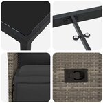 vidaXL Ensemble de salle à manger pour jardin 3 Pièces Gris Poly rotin