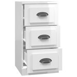 vidaXL Buffet blanc brillant 36x35 5x67 5 cm bois d'ingénierie