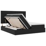 vidaXL Lit de rangement LED avec matelas Noir 180 x 200 cm Velours