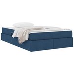 vidaXL Lit avec rangement et matelas Bleu 120 x 190 cm Polyester