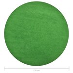 vidaXL Gazon artificiel avec picots Dia.170 cm Vert Rond