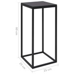 Vidaxl tables d'appoint 2 pièces noir acier