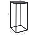 vidaXL Tables d'appoint 2 Pièces Noir Acier