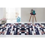 Tapis d'intérieur Patchwork CUBE 50 x 80 cm - Marron