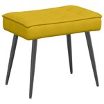 vidaXL Chaise de relaxation avec tabouret jaune velours