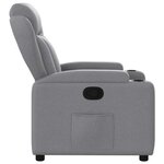 vidaXL Fauteuil inclinable Gris clair Tissu